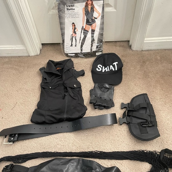 Black SWAT Hottie Costume Set - Picture 2 of 3